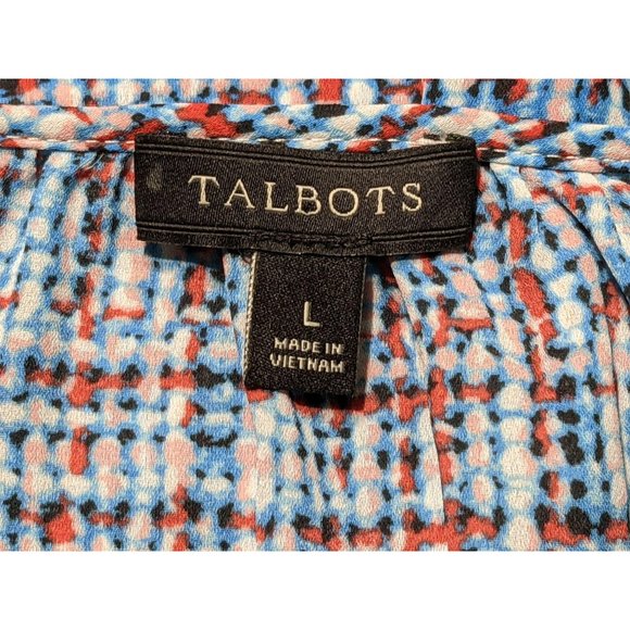 Talbots long sleeve hidden button tunic blouse L - Picture 6 of 7